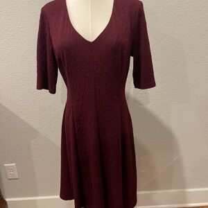 Elegant Burgundy Dress